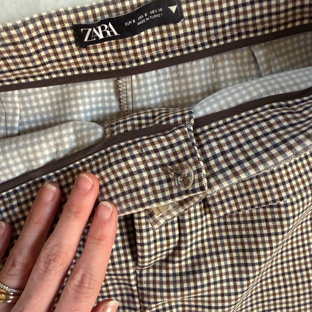 Zara Plaid Mini Skort - Picture 3 of 4